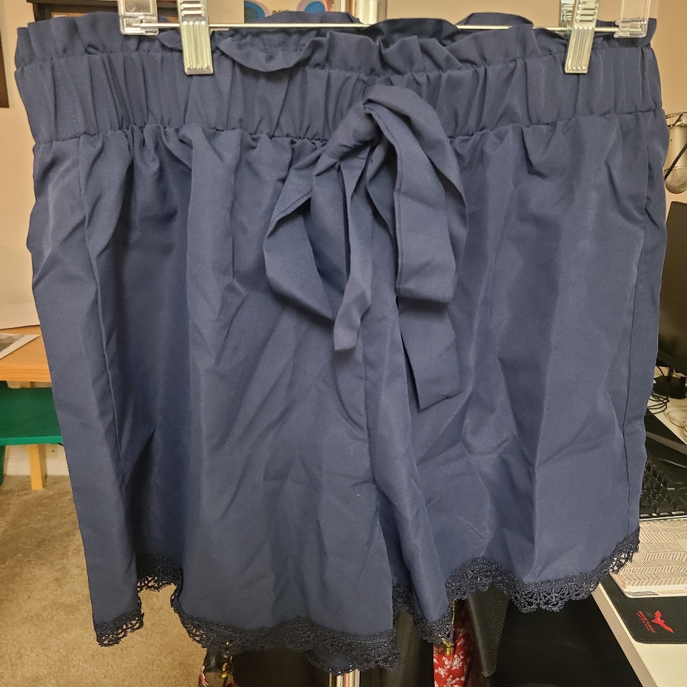 Navy Blue Shein high waisted shorts